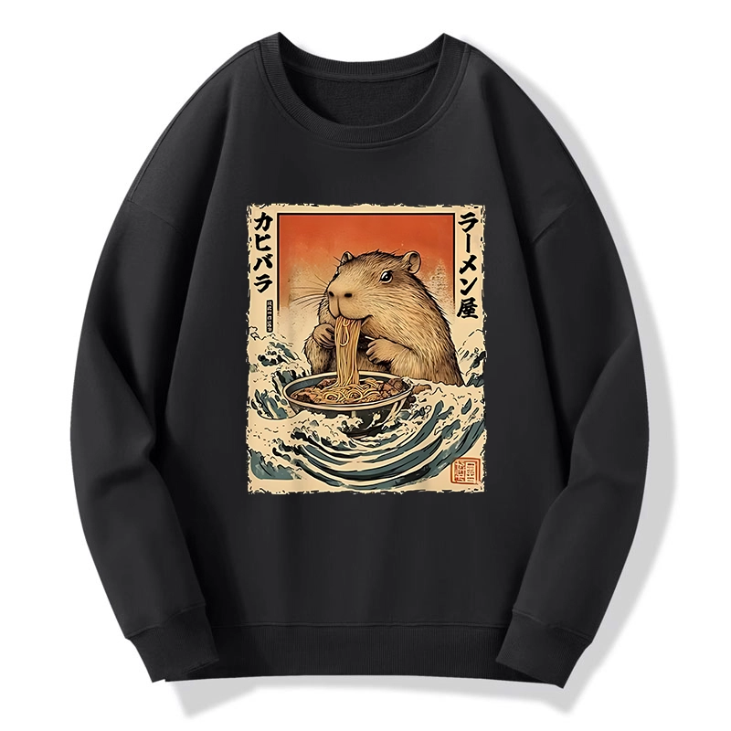 Tokyo-Tiger Hamster Eating Ramen Classic Sweatshirt