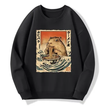 Tokyo-Tiger Hamster Eating Ramen Classic Sweatshirt