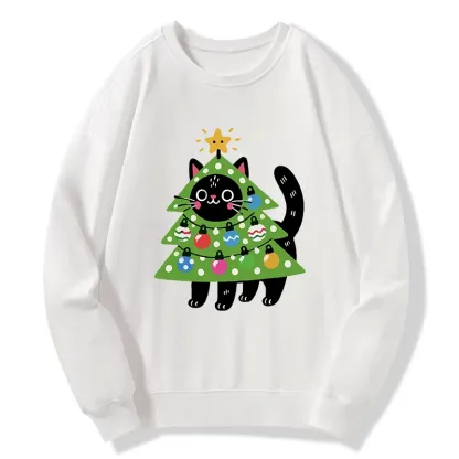 Tokyo-Tiger Christmas Tree Cat Classic Sweatshirt