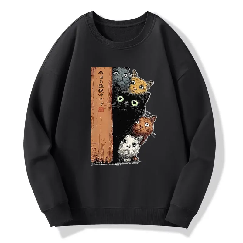 Tokyo-Tiger Five Cats Are Watching You Classic Sweatshirt