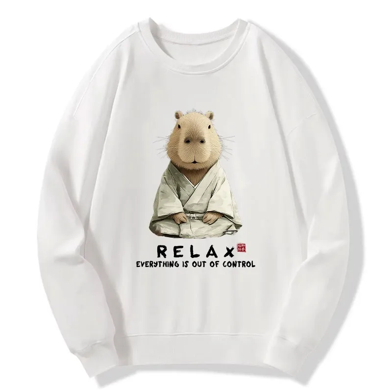 Tokyo-Tiger Zen Capybara：Relax, it's all chaos Classic Sweatshirt
