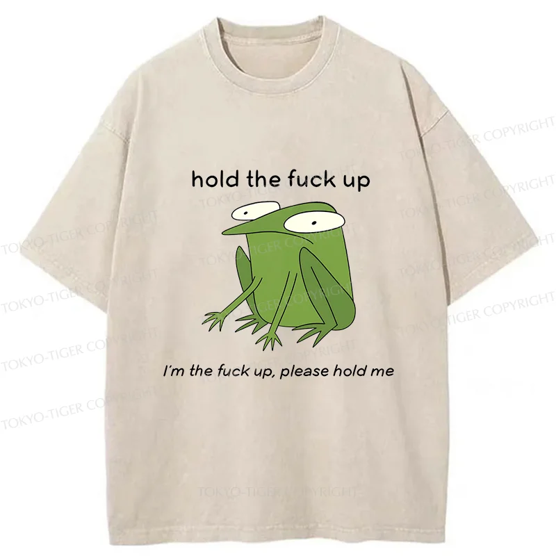 Tokyo-Tiger Please Hug The Frog Washed T-Shirt