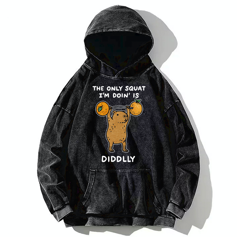 Tokyo-Tiger Diddly Capybara Washed Hoodie