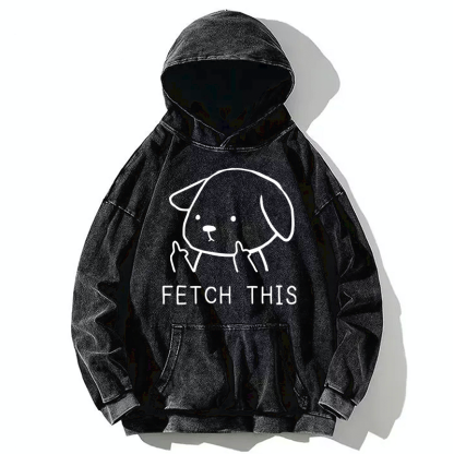 Tokyo-Tiger Fetch This Dog Washed Hoodie