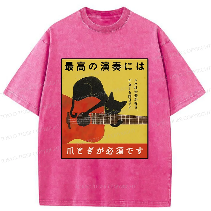 Tokyo-Tiger Cat Need To Sharpen Their Claws Washed T-Shirt