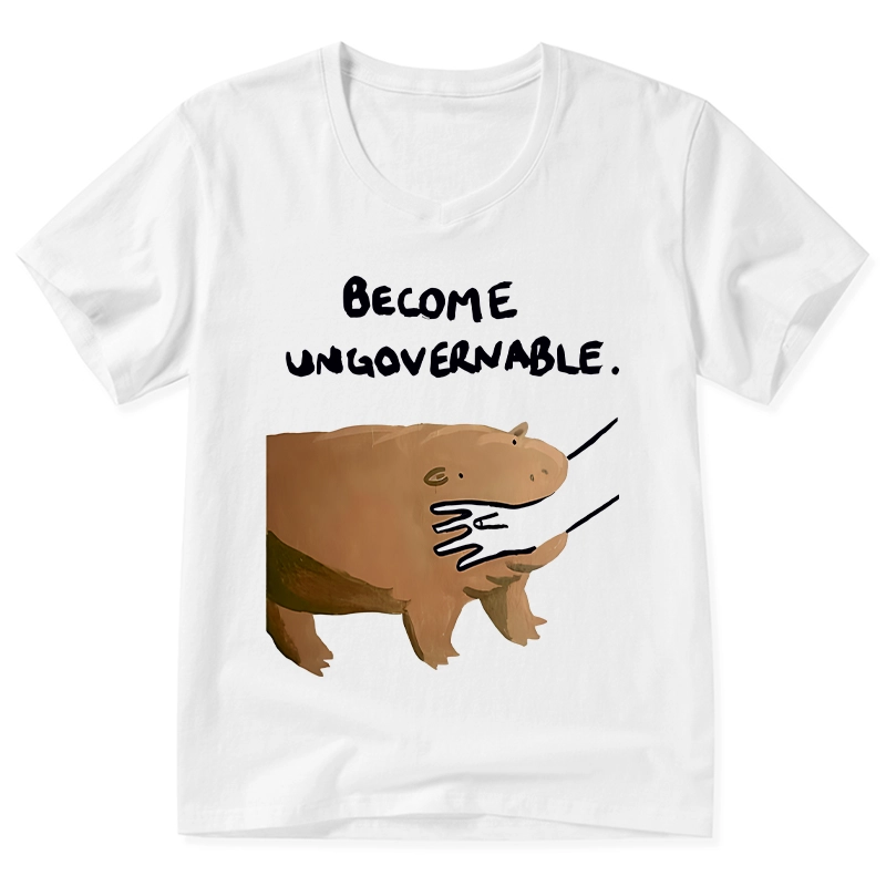 Tokyo-Tiger Moo Deng Bites Someone's Arm V-Neck Classic T-Shirt