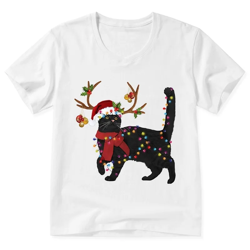 Tokyo-Tiger Christmas Black Cat V-Neck Classic T-Shirt