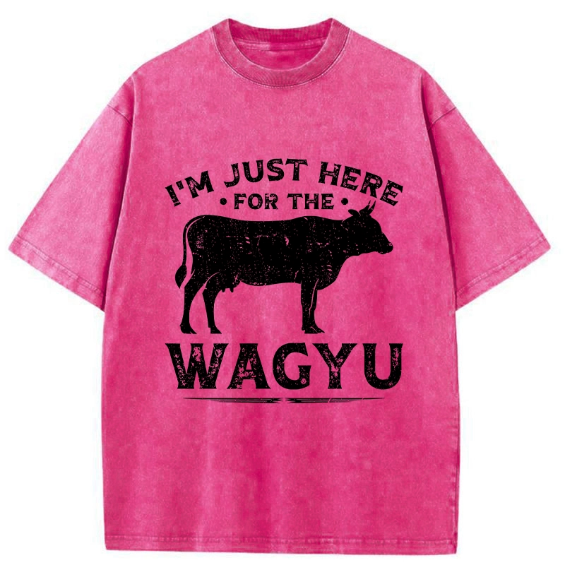 Tokyo-Tiger I'm Here Just For The Wagyu Washed T-Shirt