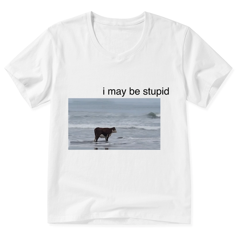 Tokyo-Tiger Foolish Cow V-Neck Classic T-Shirt