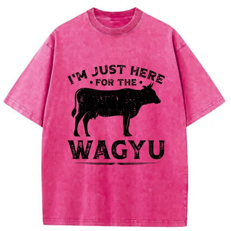 Tokyo-Tiger I'm Here Just For The Wagyu Washed T-Shirt