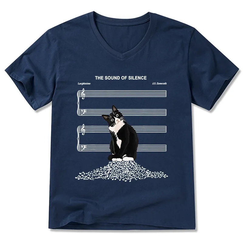 Tokyo-Tiger The Sound Of Silence Cow V-Neck Classic T-Shirt