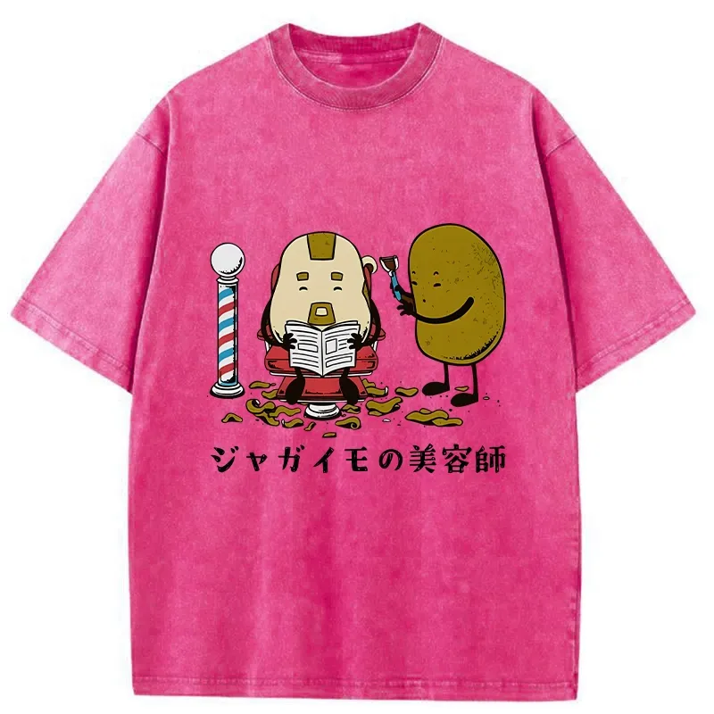 Tokyo-Tiger Potato Hairdresser Washed T-Shirt