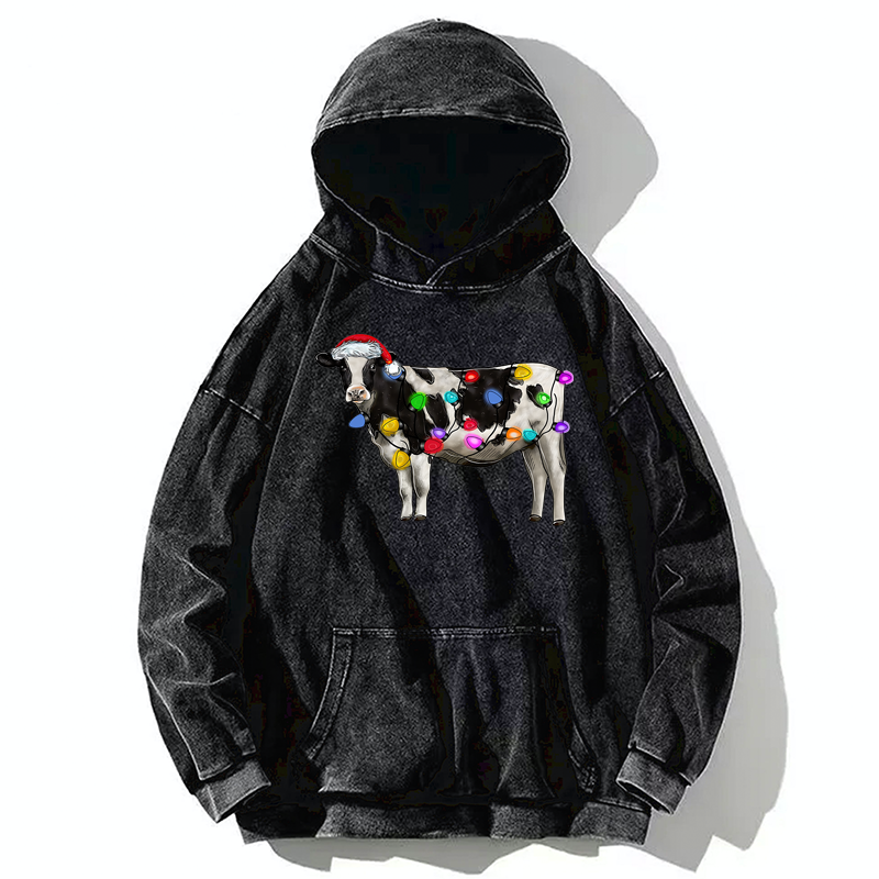 Tokyo-Tiger Christmas Cow Washed Hoodie