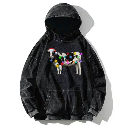 Tokyo-Tiger Christmas Cow Washed Hoodie