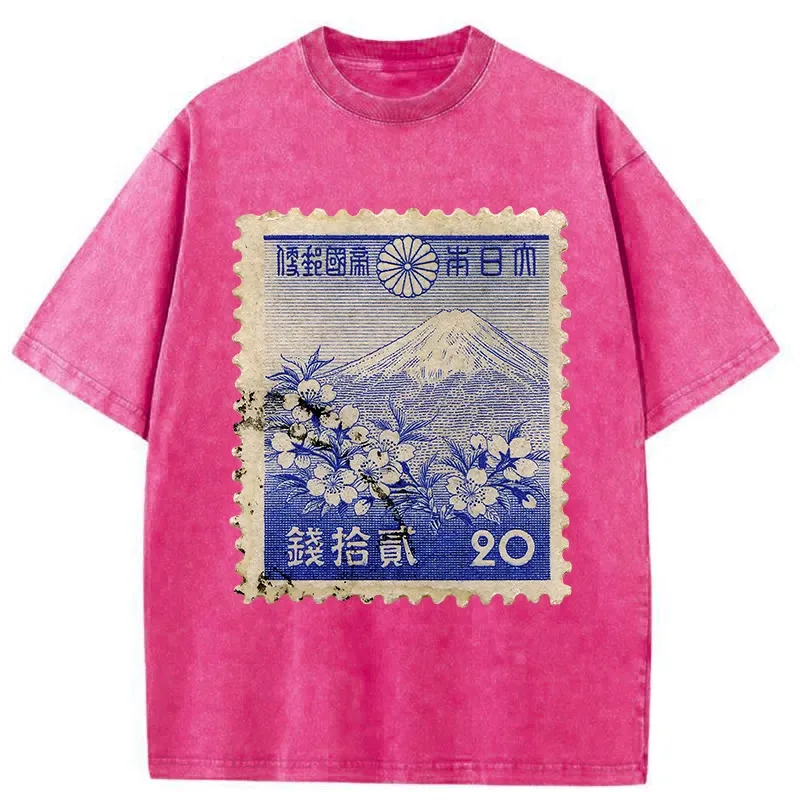 Tokyo-Tiger Japan Vintage Stamp Washed T-Shirt