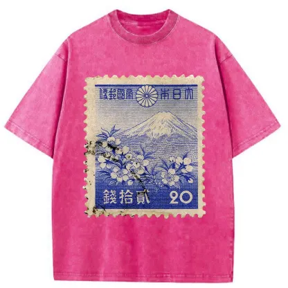 Tokyo-Tiger Japan Vintage Stamp Washed T-Shirt