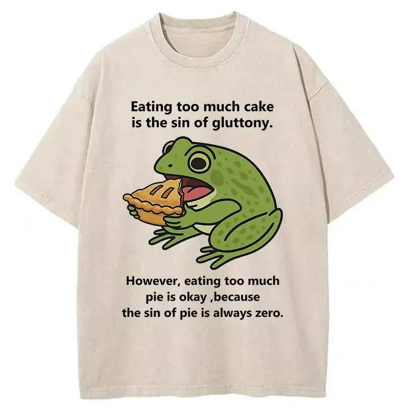 Tokyo-Tiger Sin Of Pie Is Always Zero Washed T-Shirt