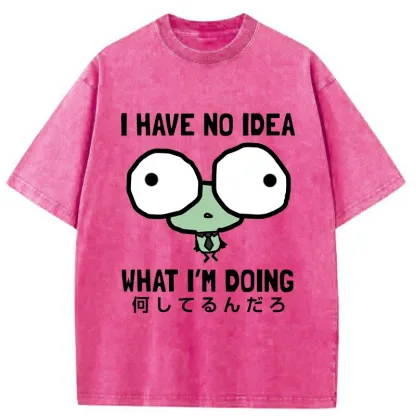 Tokyo-Tiger Silly Frog At Work Washed T-Shirt