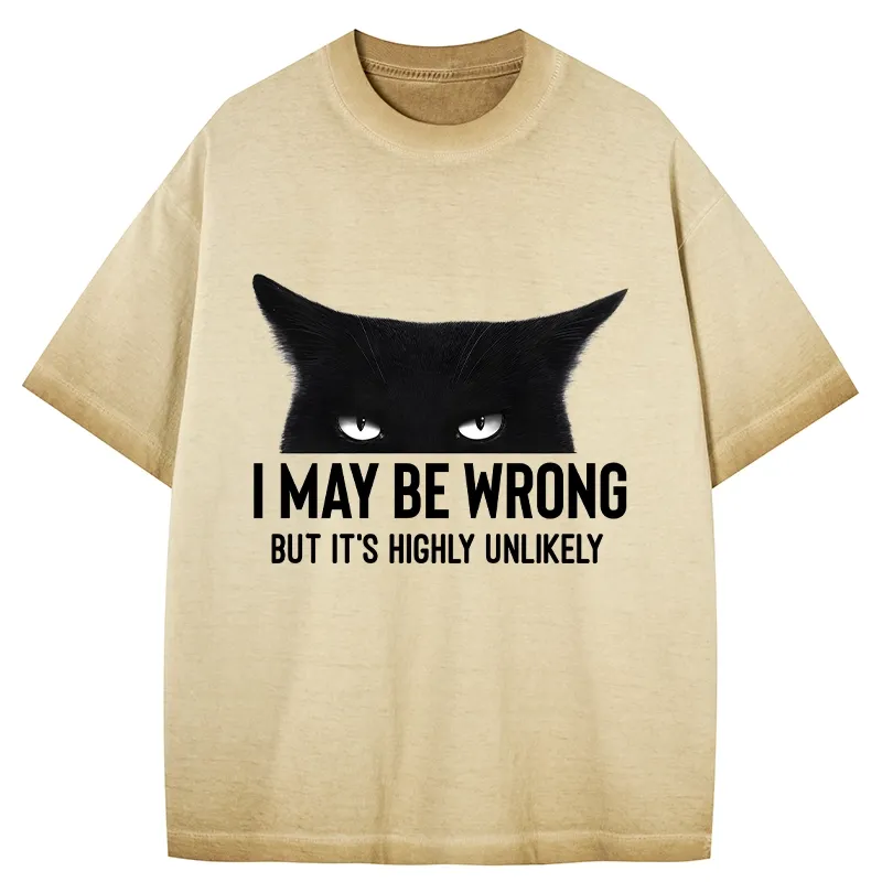 Tokyo-Tiger Cat Can Do No Wrong Gradient Washed T-Shirt