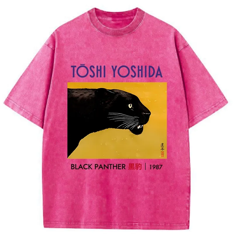 Tokyo-Tiger Black Panther Washed T-Shirt