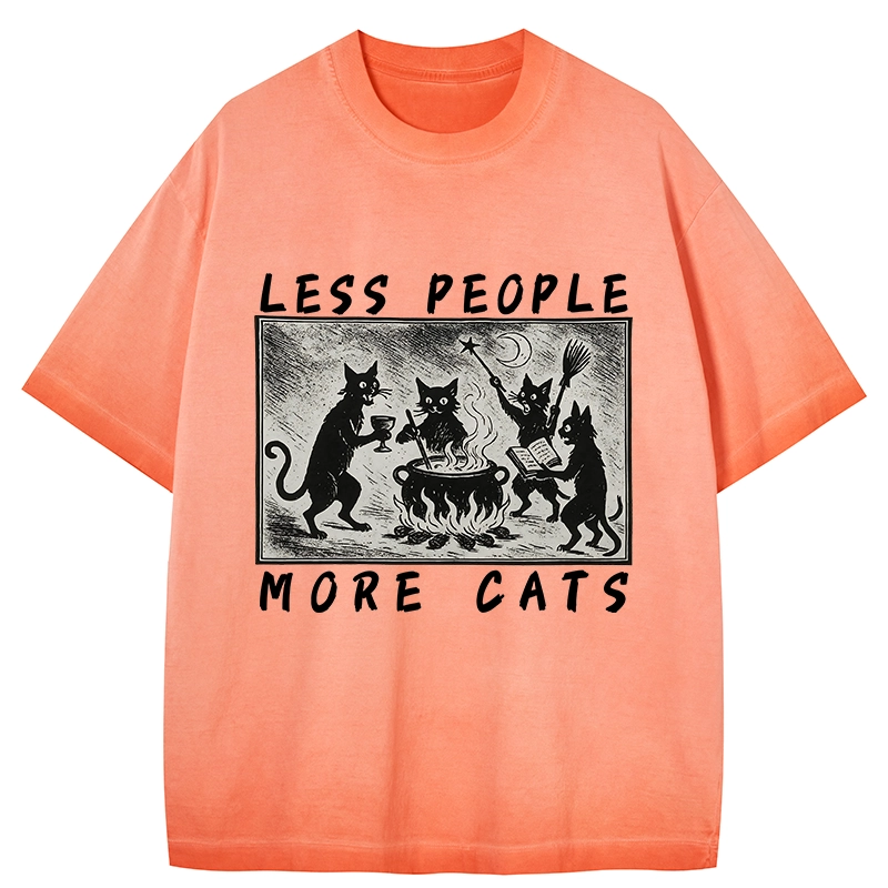 Tokyo-Tiger Cat Sacrifice Ceremony Gradient Washed T-Shirt