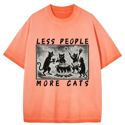 Tokyo-Tiger Cat Sacrifice Ceremony Gradient Washed T-Shirt