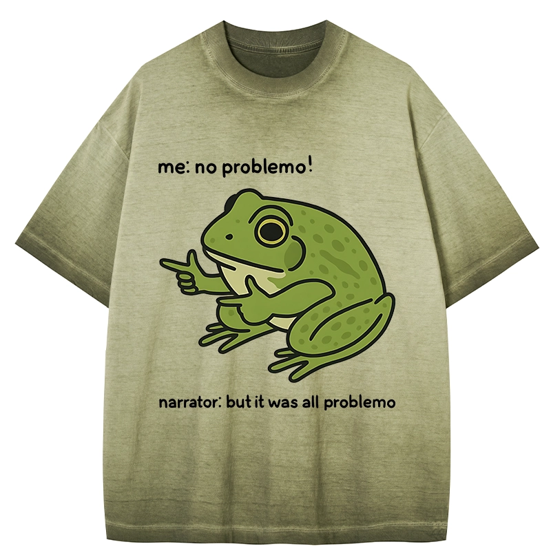 Tokyo-Tiger Stupid Frog Meme Gradient Washed T-Shirt