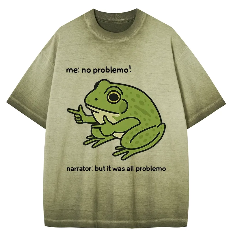 Tokyo-Tiger Stupid Frog Meme Gradient Washed T-Shirt