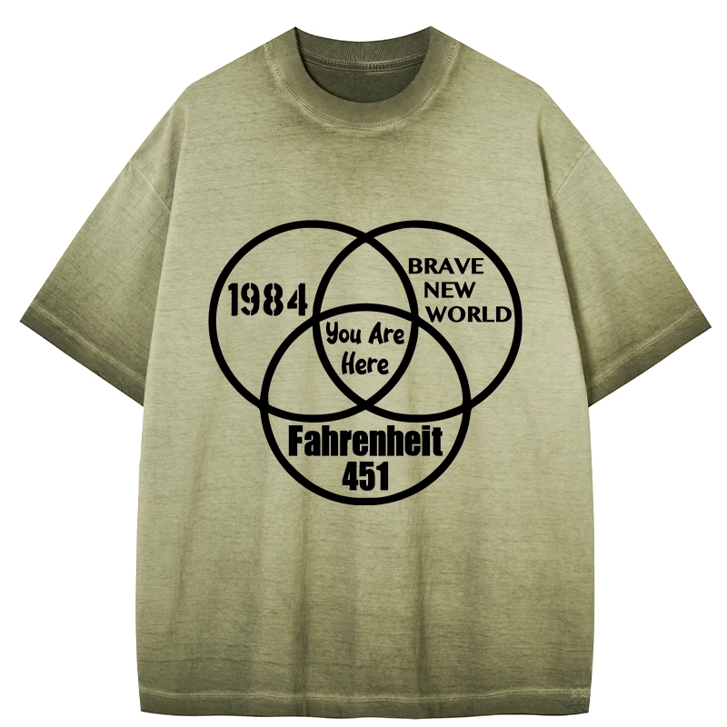 Tokyo-Tiger Multidimensional Thinking And Rebellion Gradient Washed T-Shirt