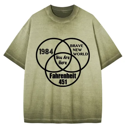 Tokyo-Tiger Multidimensional Thinking And Rebellion Gradient Washed T-Shirt