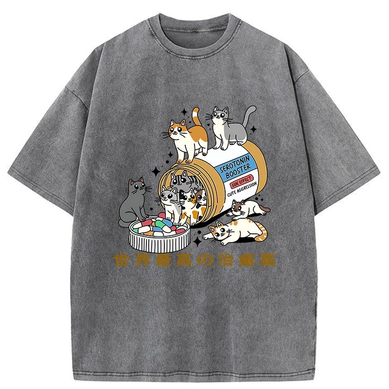 Tokyo-Tiger The Best Cure In The World Washed T-Shirt