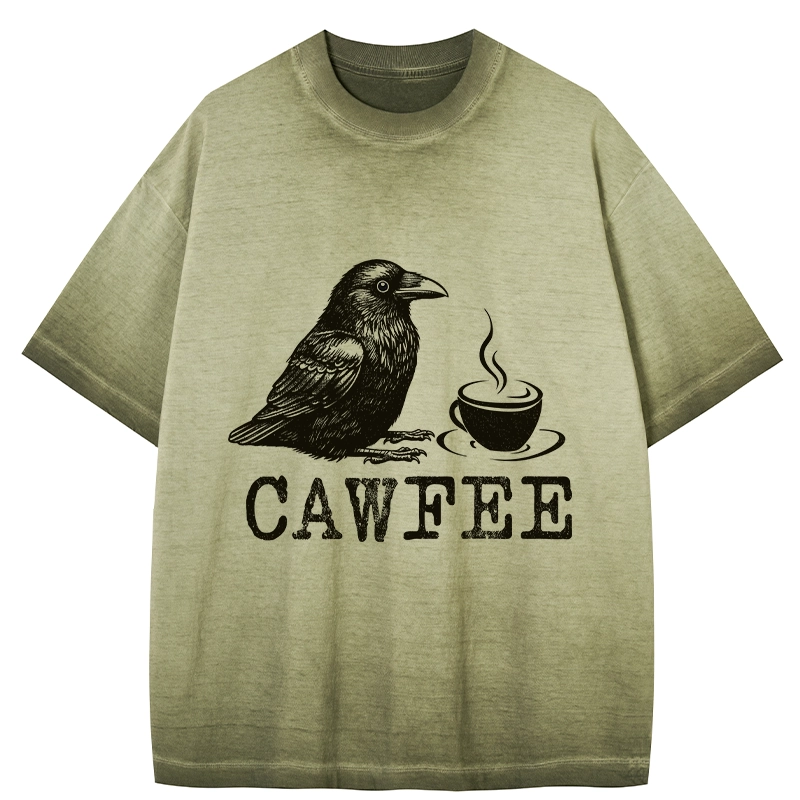 Tokyo-Tiger Cawfee Funny Japan Meme Gradient Washed T-Shirt