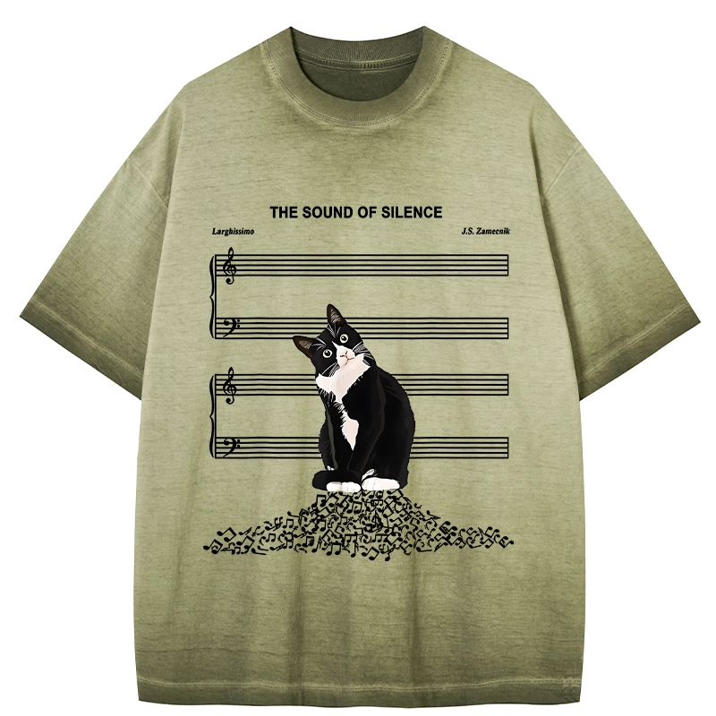 Tokyo-Tiger The Sound Of Silence Gradient Washed T-Shirt
