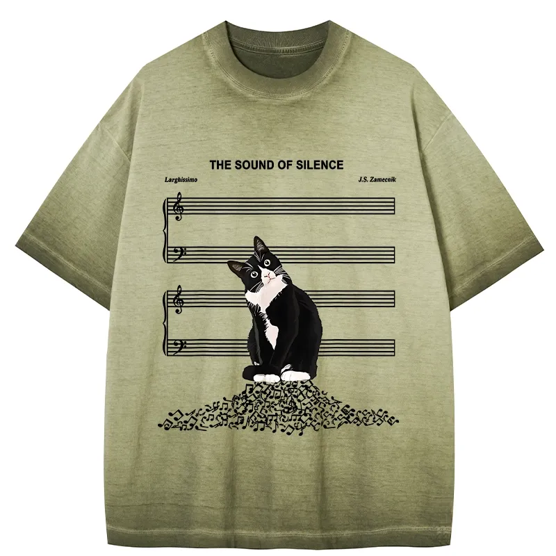 Tokyo-Tiger The Sound Of Silence Gradient Washed T-Shirt