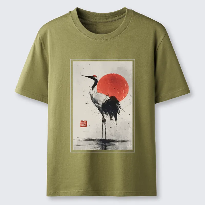 Tokyo-Tiger Retro Japanese Red-crowned Crane Classic T-Shirt