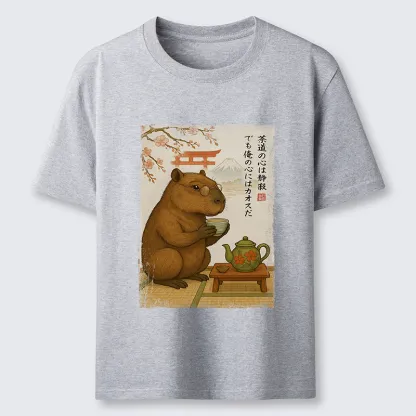 Tokyo-Tiger Tea Time With a Capybara Classic T-Shirt