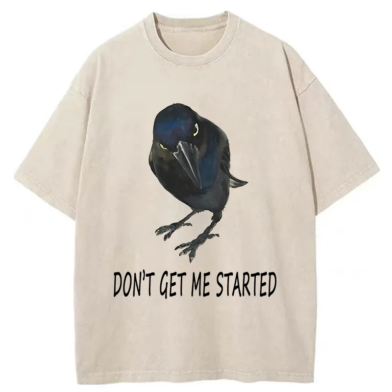 Tokyo-Tiger Angry Crow Meme Washed T-Shirt