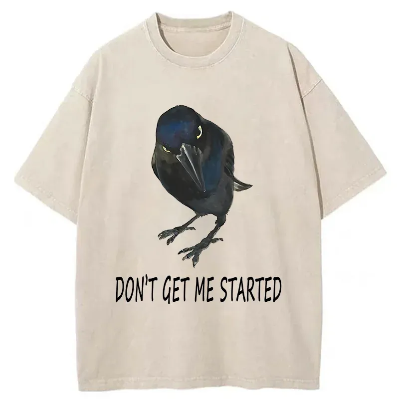 Tokyo-Tiger Angry Crow Meme Washed T-Shirt