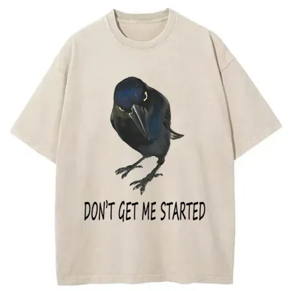 Tokyo-Tiger Angry Crow Meme Washed T-Shirt