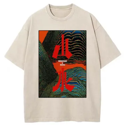 Tokyo-Tiger Mountains And Rivers Washed T-Shirt