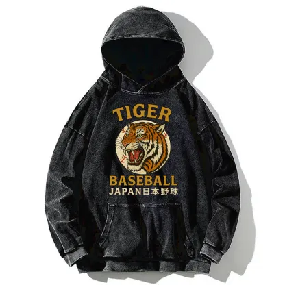 Tokyo-Tiger Osaka Japan Baseball Team Washed Hoodie
