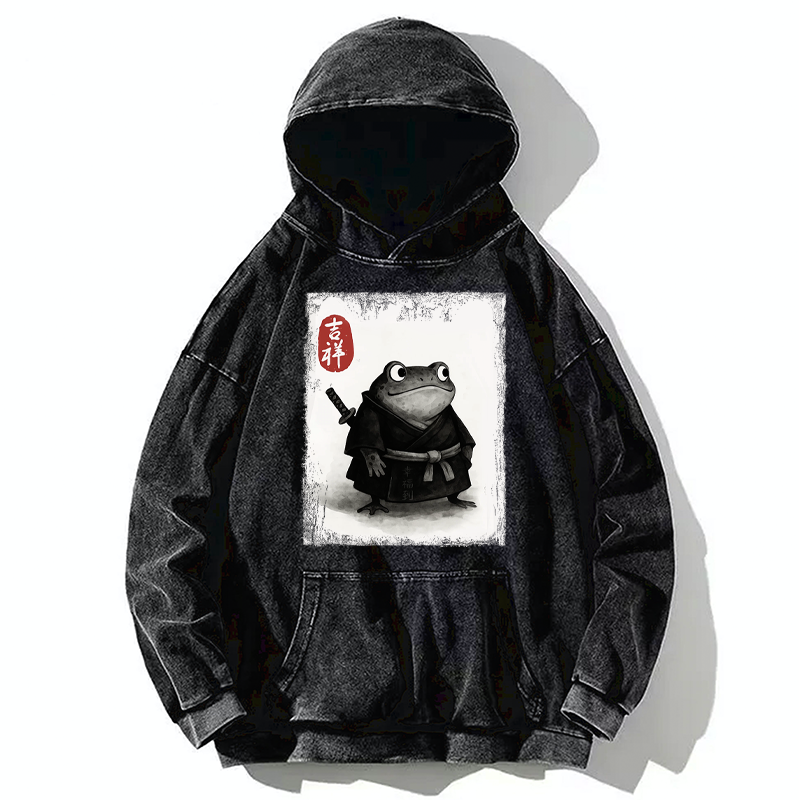 Tokyo-Tiger Blade of the Frog: A Samurai's Tale Washed Hoodie