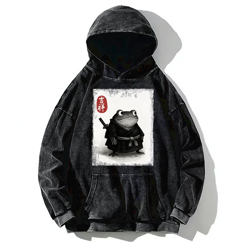 Tokyo-Tiger Blade of the Frog: A Samurai's Tale Washed Hoodie