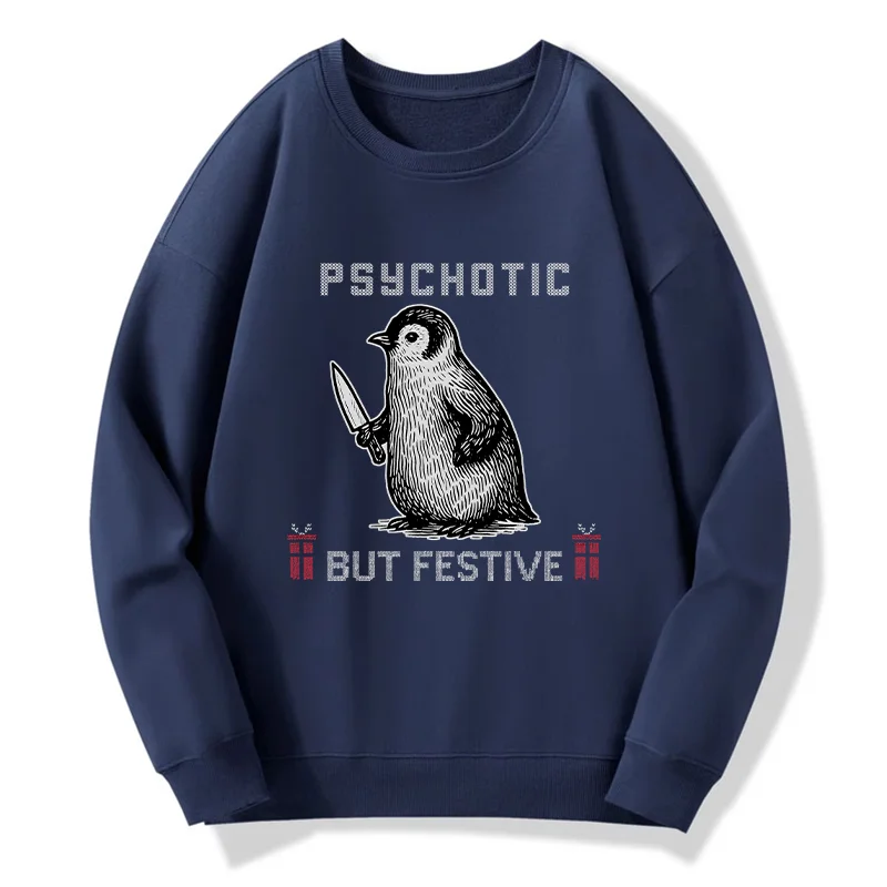 Tokyo-Tiger Overstimulated but Festive Christmas Classic Sweatshirt
