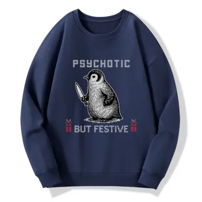 Tokyo-Tiger Overstimulated but Festive Christmas Classic Sweatshirt