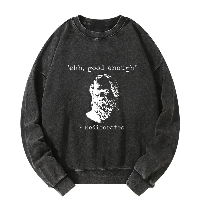 Tokyo-Tiger Mediocrates Meme Washed Sweatshirt