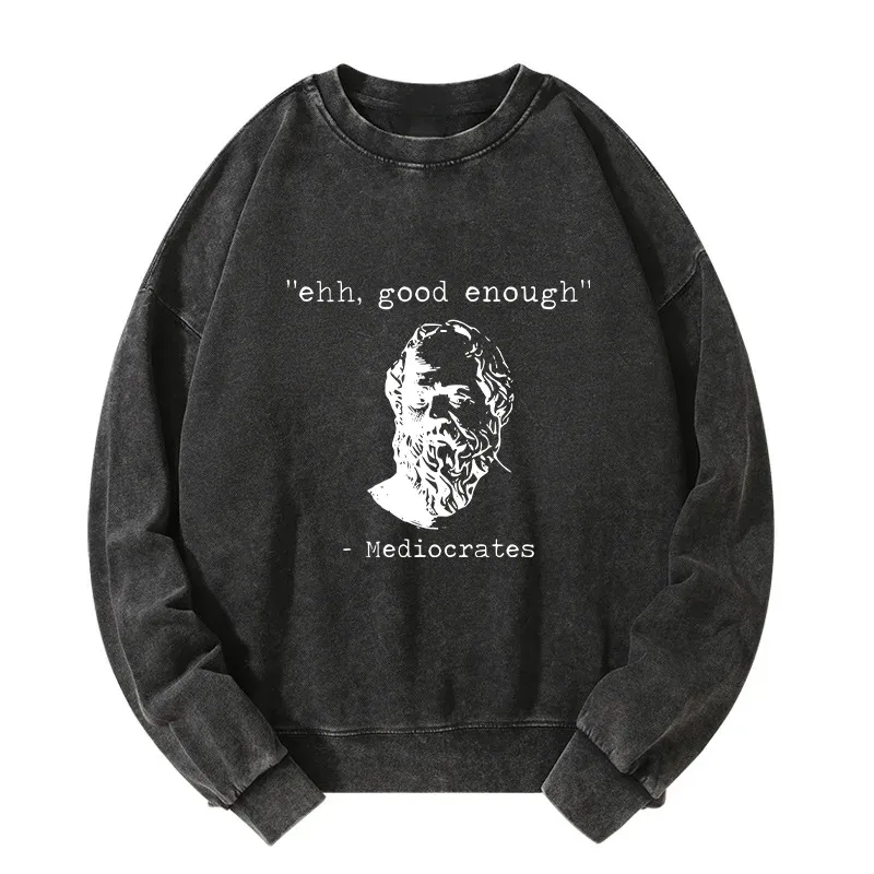 Tokyo-Tiger Mediocrates Meme Washed Sweatshirt