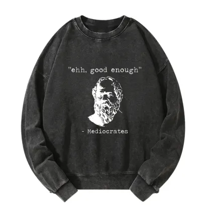 Tokyo-Tiger Mediocrates Meme Washed Sweatshirt