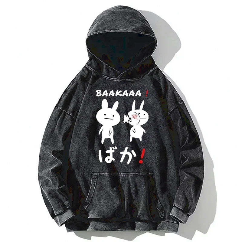 Tokyo-Tiger Anime Baka Manga Slap Washed Hoodie