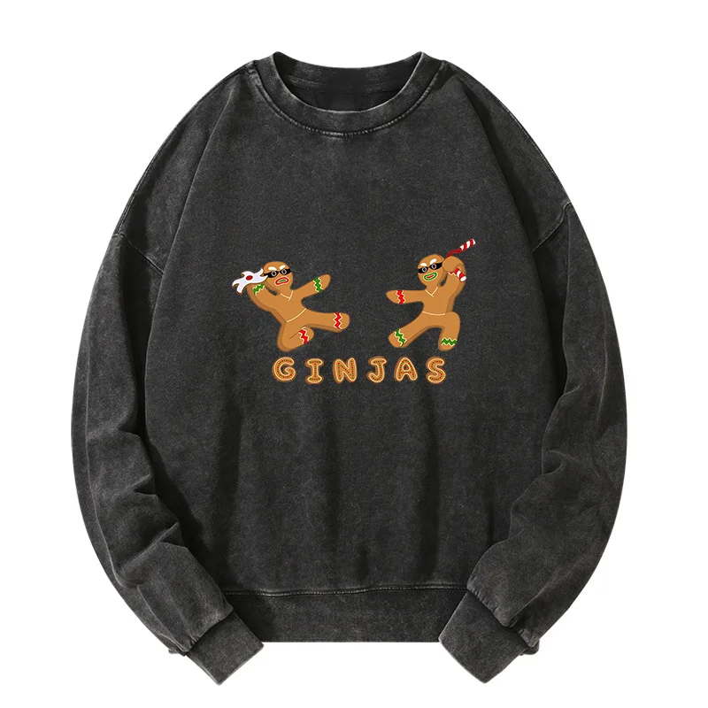 Tokyo-Tiger Gingerbread Ninja Washed Sweatshirt